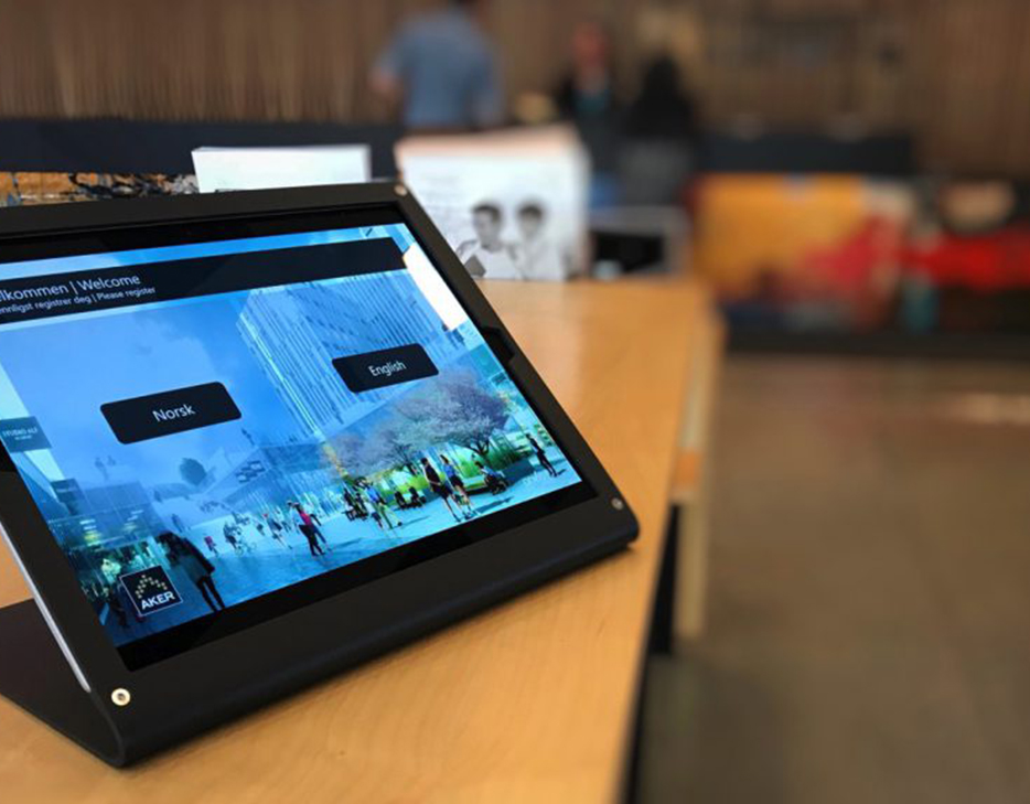 Surface i standard bordkonsoll Nettbrett til besøksregistrering